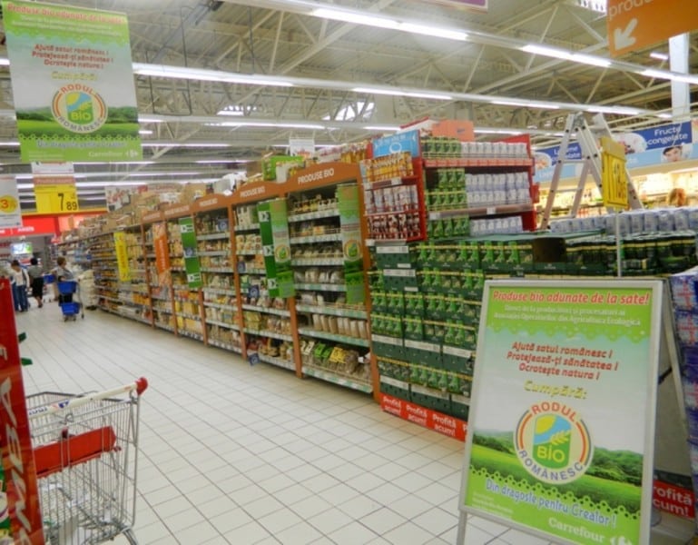 Carrefour va distribui produse Bio romanesti