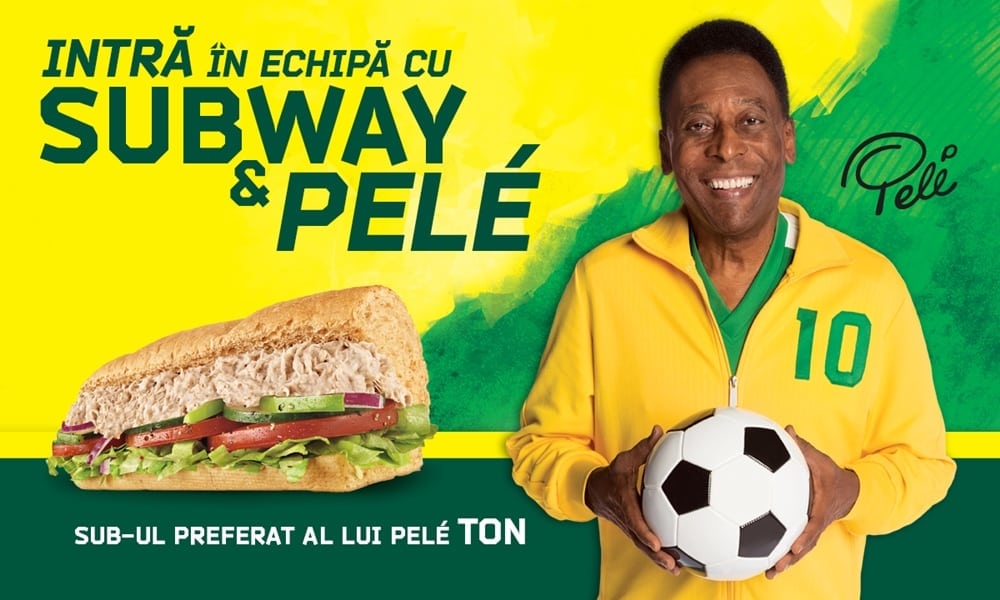 Parteneriat Subway si Pelé