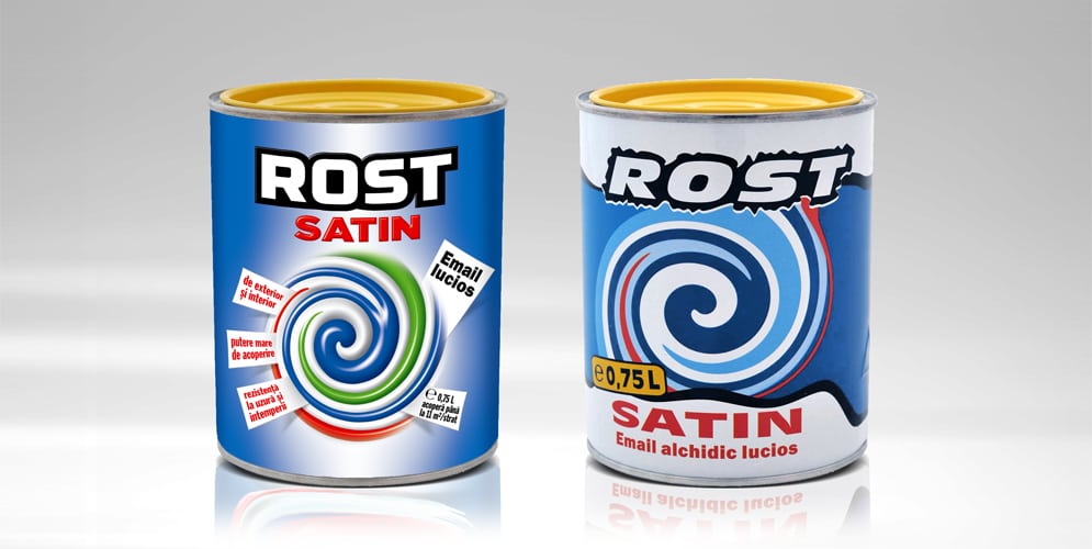 design de ambalaj nou si vechi Rost Satin