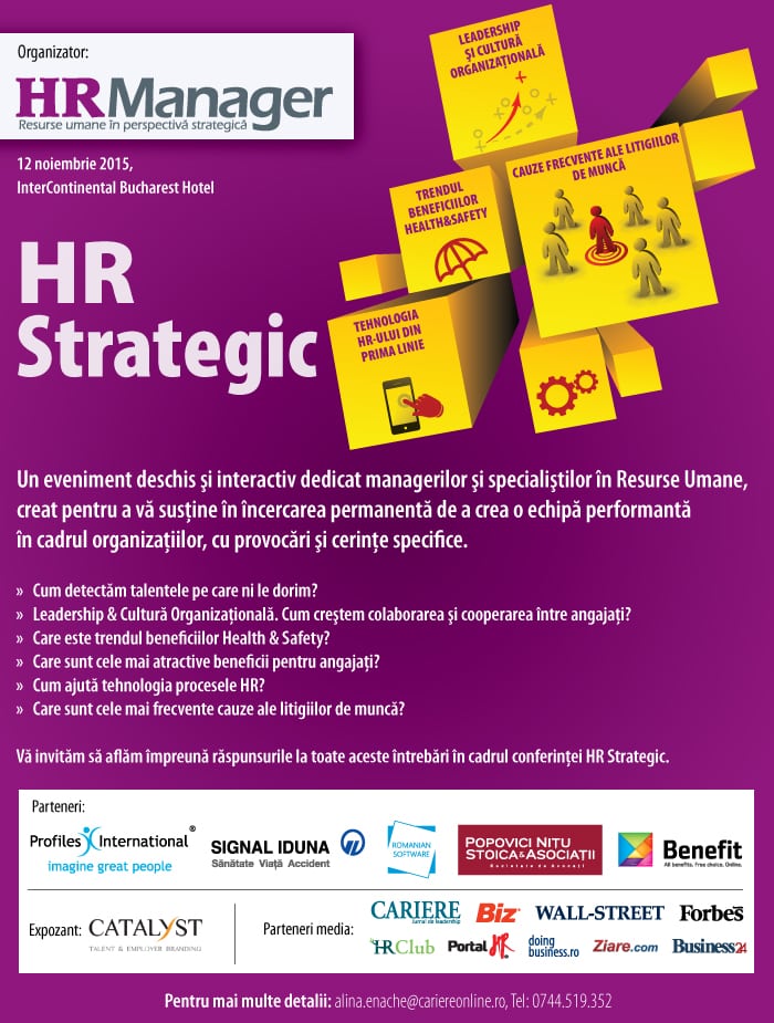 HR Strategic 2015 are loc pe 12 noiembrie