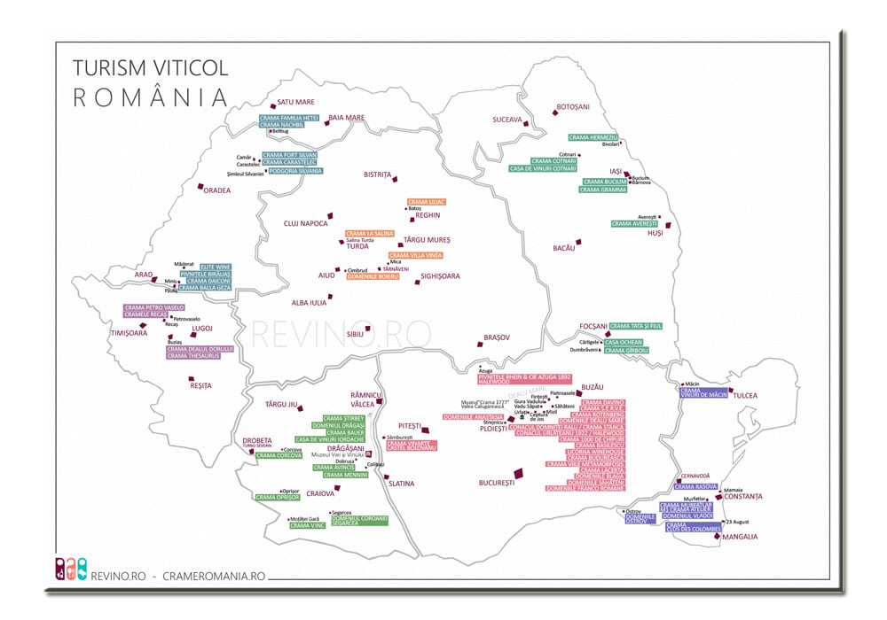 Harta cramelor turistice din România