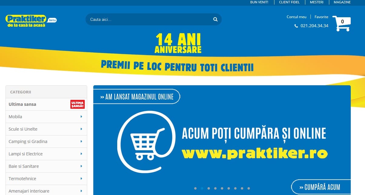 Praktiker România lansează oficial magazinul online