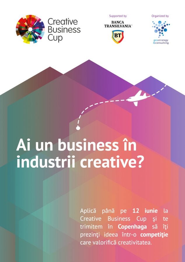 Ești antreprenor în industrii creative? Aplică la Creative Business Cup până pe 12 iunie