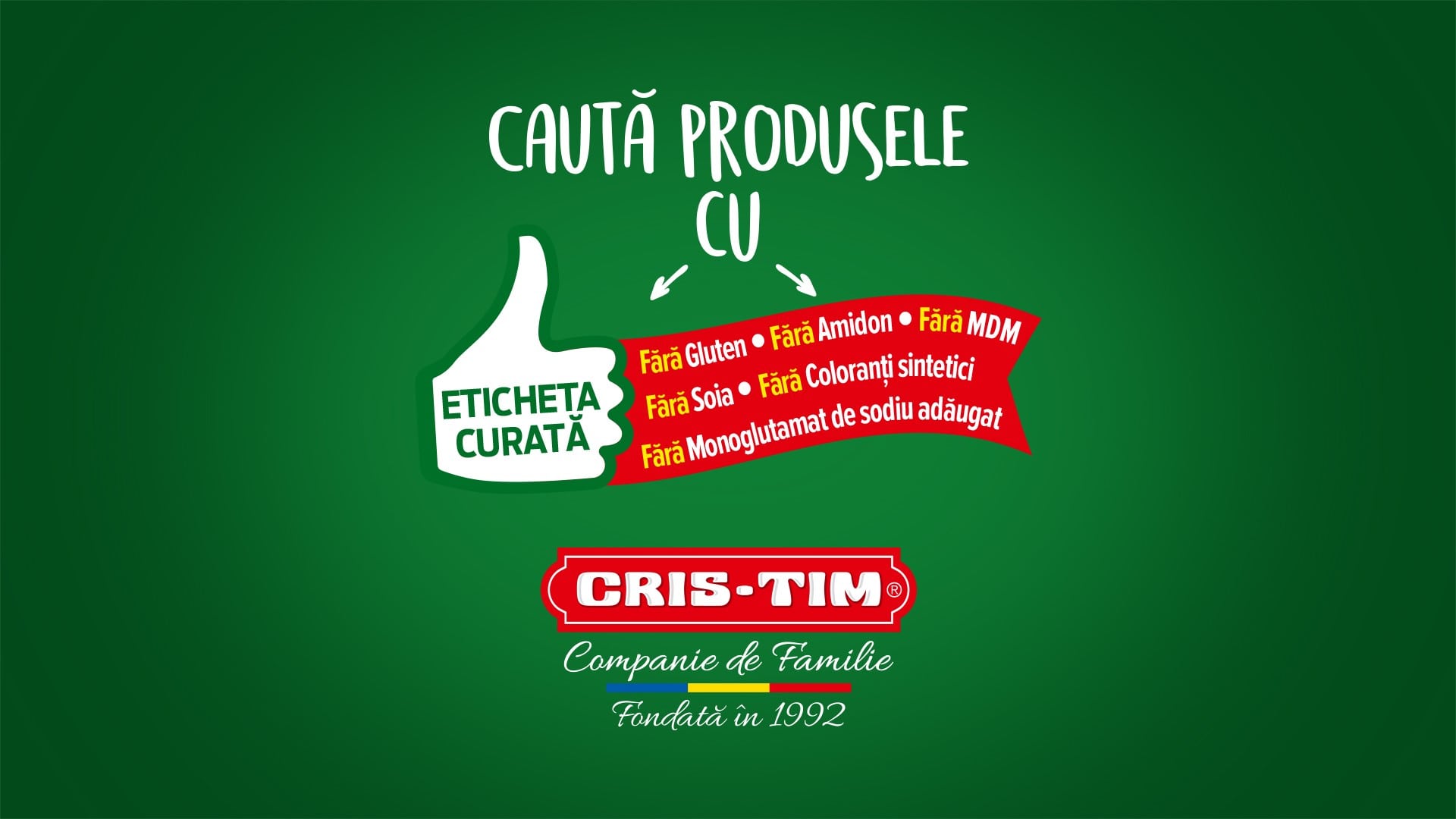 Cris-Tim, cu Etichetă Curată