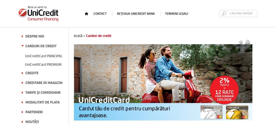 UniCredit Consumer Financing depășește 100.000 de carduri de credit