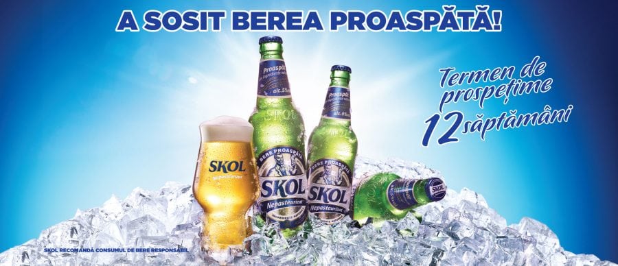 SKOL şi MullenLowe introduc cel mai scurt termen de valabilitate pentru bere
