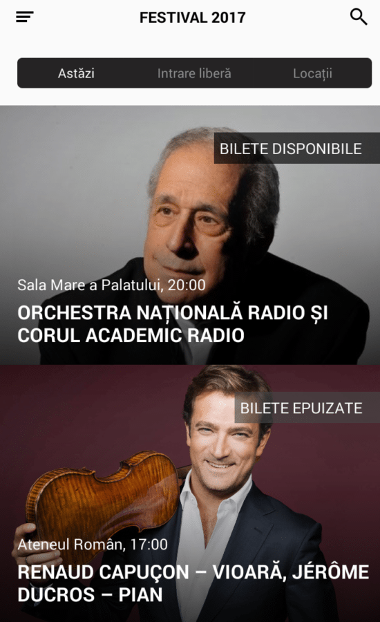 Festivalul Enescu 2017 lansează aplicația pentru smartphone