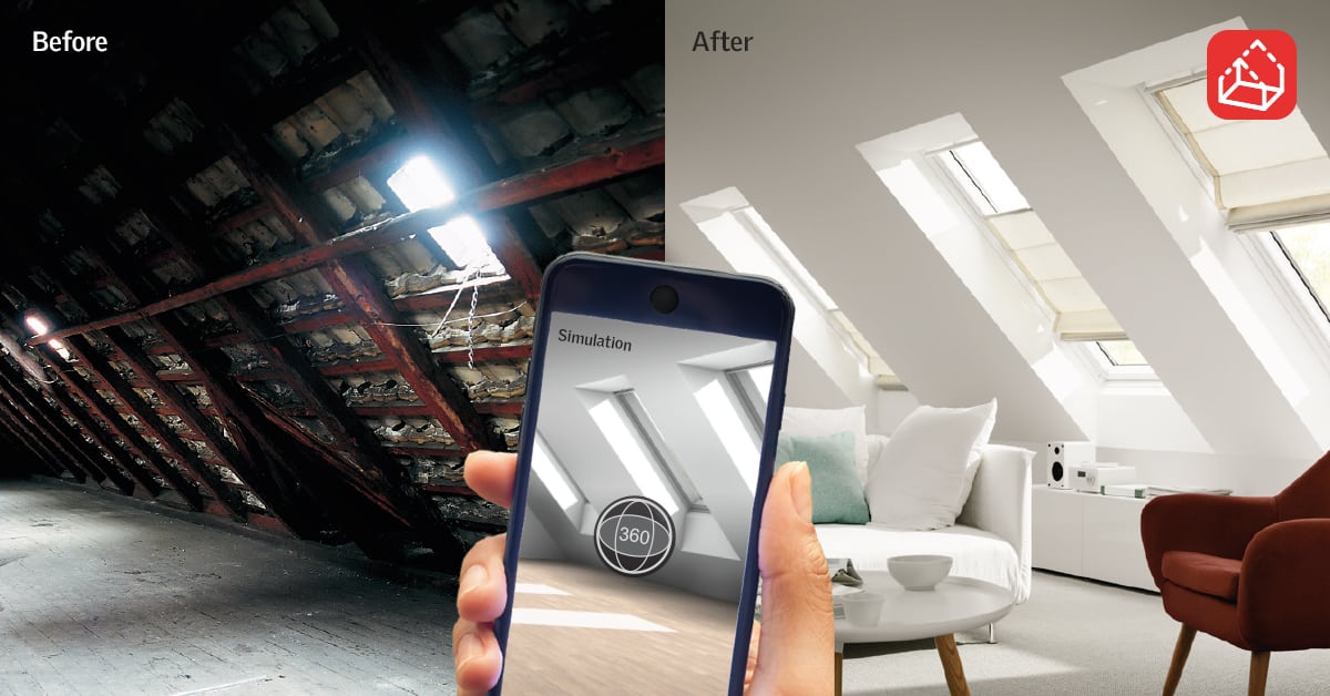 Aplicație de mobil pentru renovarea mansardei