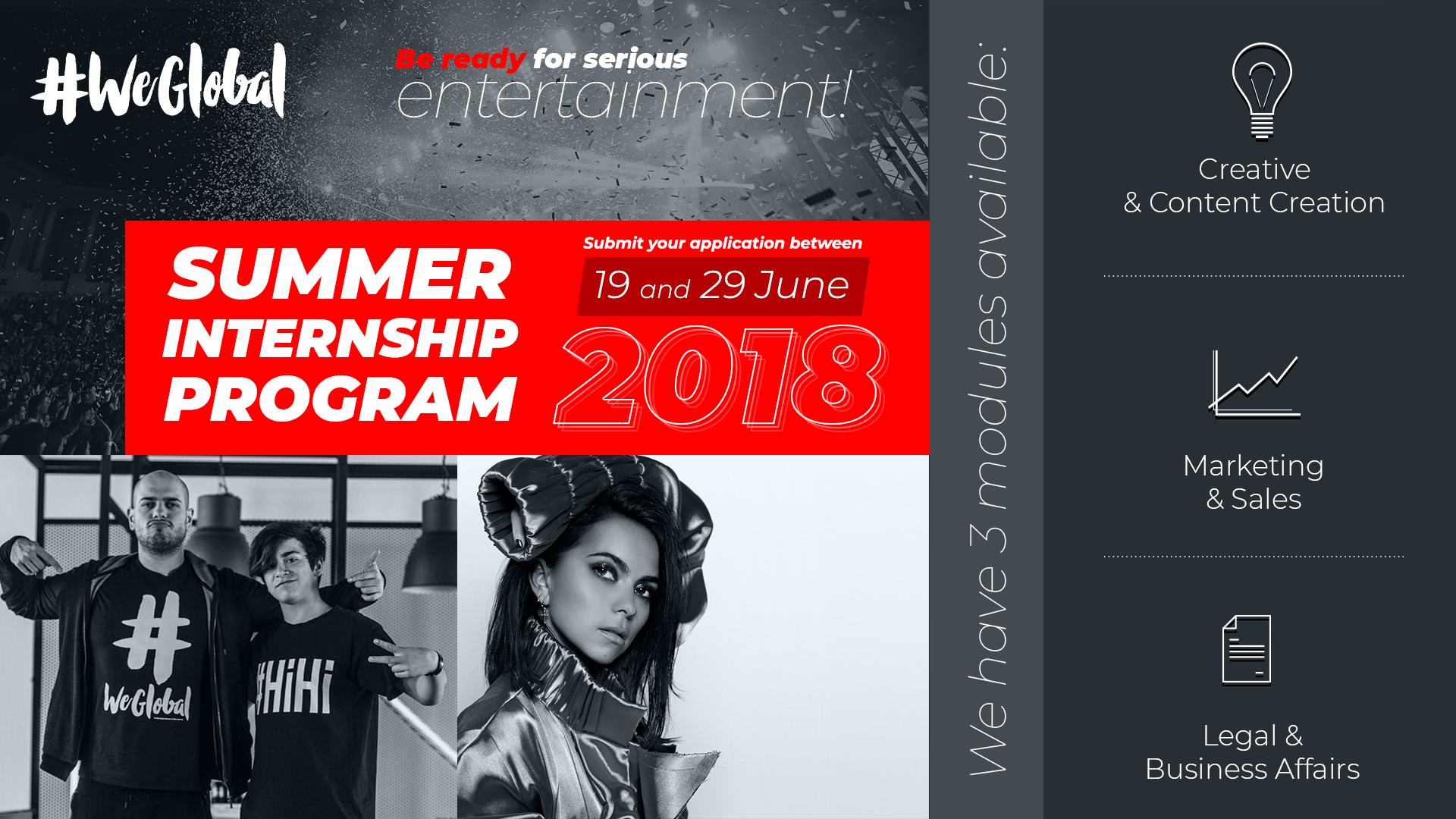 Internship cu acces în backstage