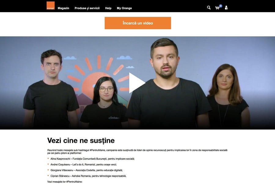 Orange şi Rusu+Borţun lucrează împreună Pentru Mâine