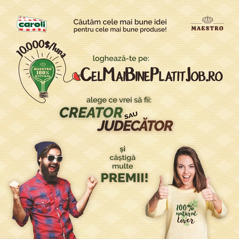 Caroli oferă probabil cel mai bine plătit job în marketing