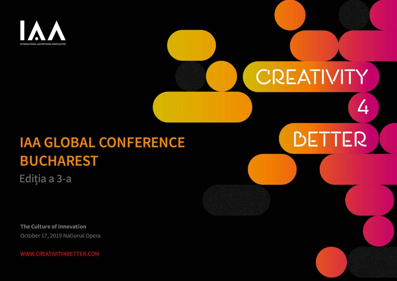 Conferinţa Globală IAA „Creativity4Better” revine la Bucureşti