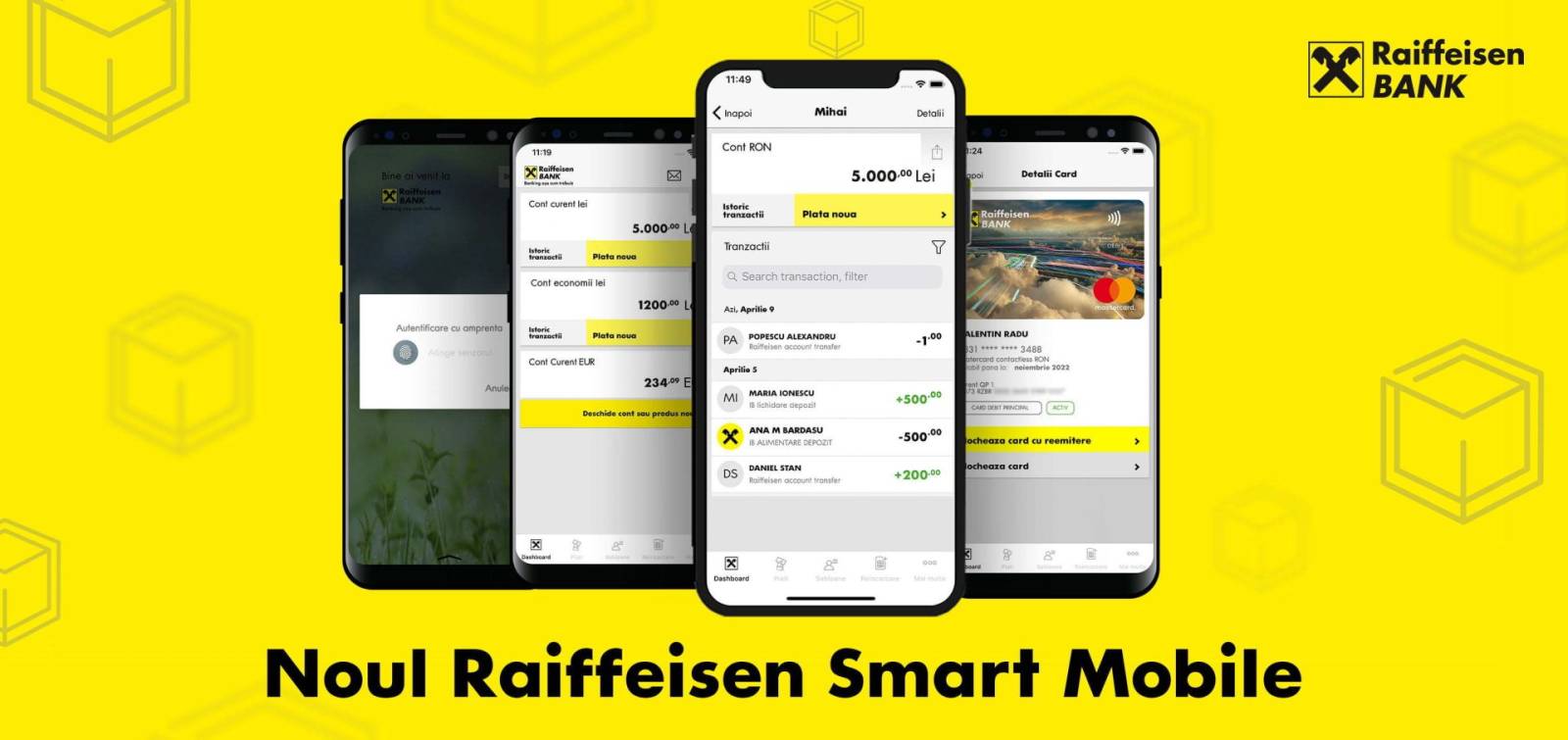 Raiffeisen Bank, noi aplicații de mobile si internet banking