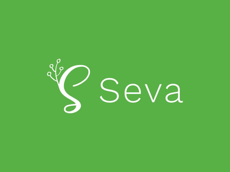 Seva App Logo fara slogan color flush left