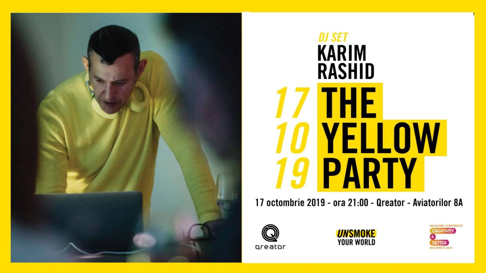 Karim Rashid, DJ-ul petrecerii conferinței globale “Creativity4Better”