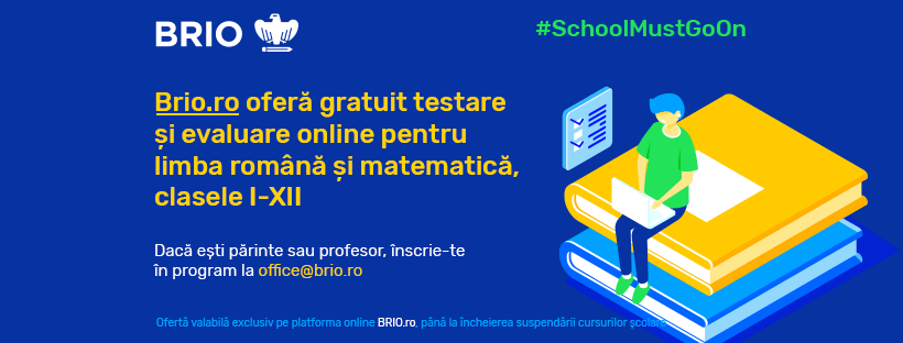 BRIO oferă teste online, gratuite, la limba română și matematică