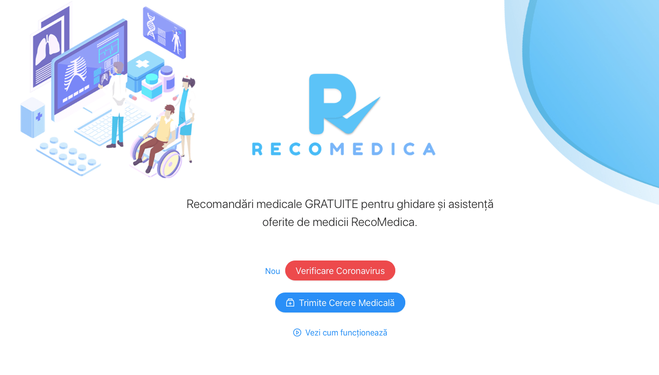 RecoMedica asigură evaluare medicală online gratuită, împotriva coronavirusului