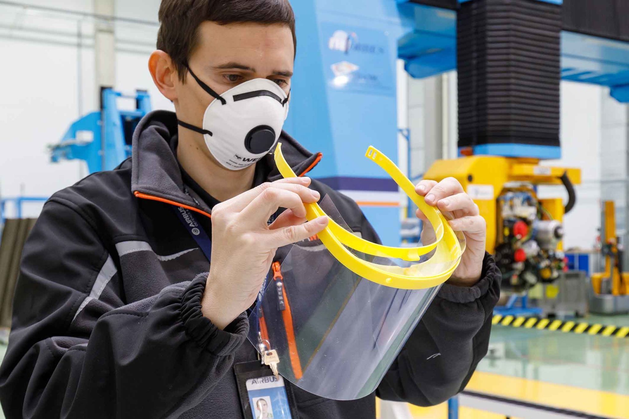 Airbus produce viziere pentru spitale, prin imprimare 3D