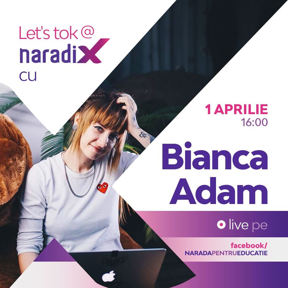 Un nou modul de cursuri digitale pentru adolescenți. Prima invitată: Bianca Adam