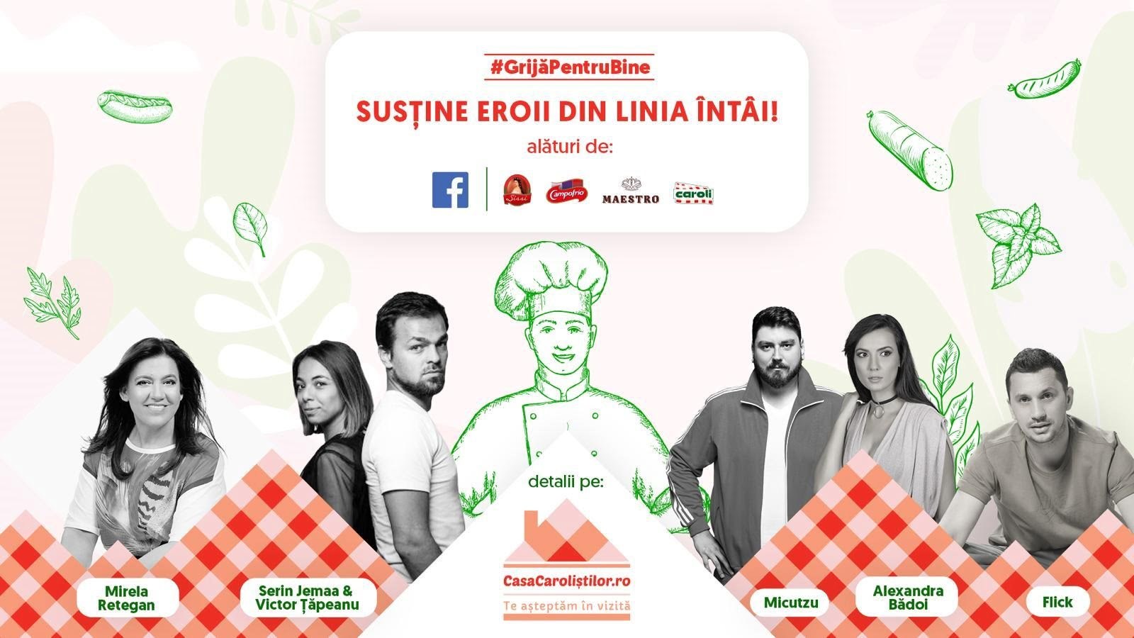 Șase influenceri iau parte la cel mare picnic digital pentru susținerea eroilor din linia întâi