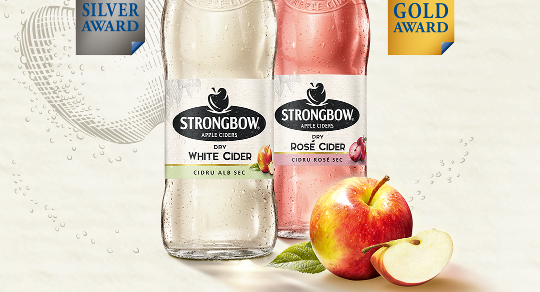 Aur și argint pentru două specialități de cidru Strongbow