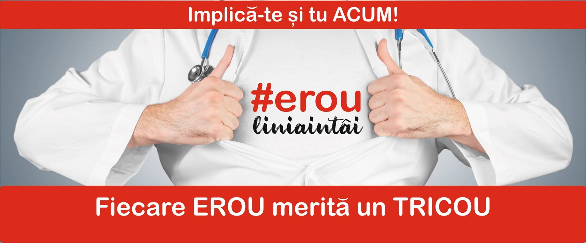 Tricouri în dar pentru eroii din spitale