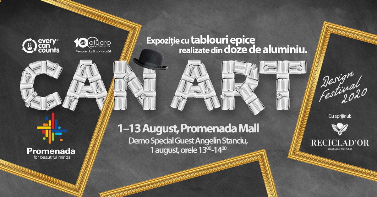Opere de artă din doze de aluminiu la Promenada Mall
