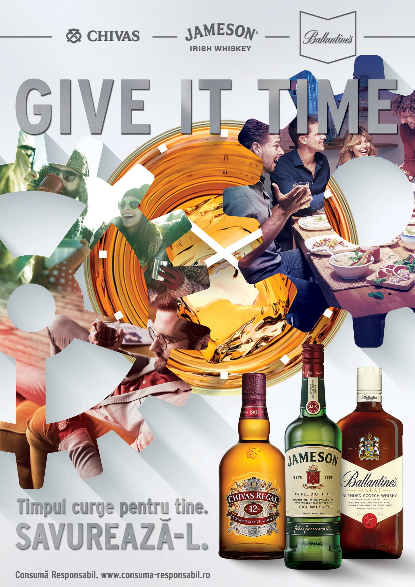 Ballantine’s, Chivas Regal și Jameson semnează campania „Give it time”
