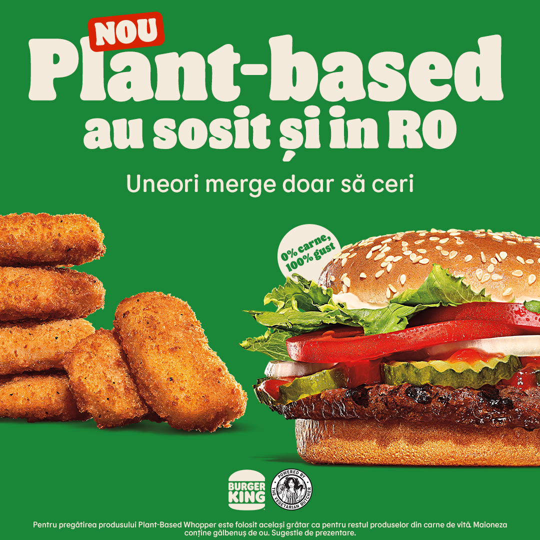Burger King aduce și în România două produse Plant-Based