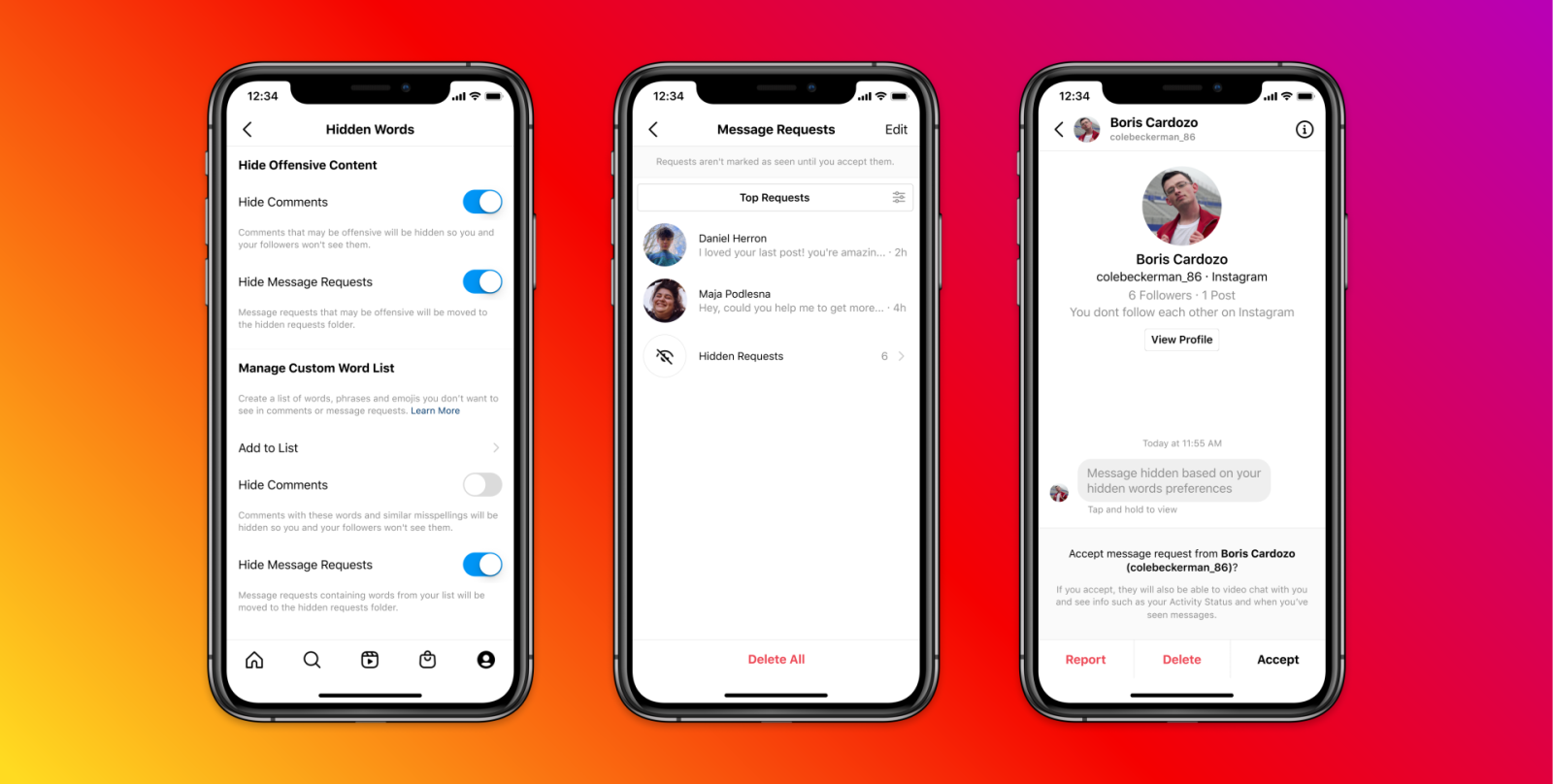 Instagram lansează filtre pentru a bloca mesajele private abuzive 2 mesaje blocate