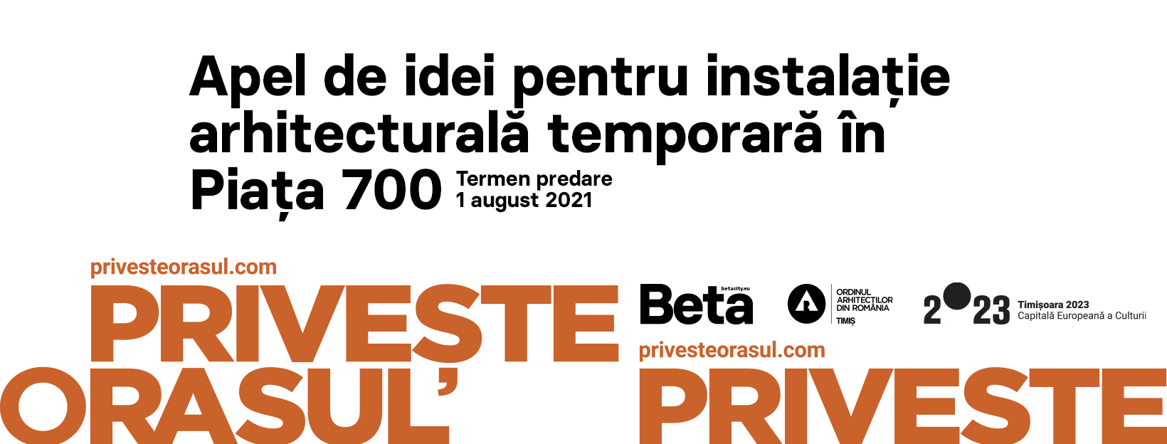 „Privește orașul” lansează un apel de idei pentru o instalație arhitecturală temporară în Piața 700 din Timișoara 1 Apel de idei Priveste Orasul