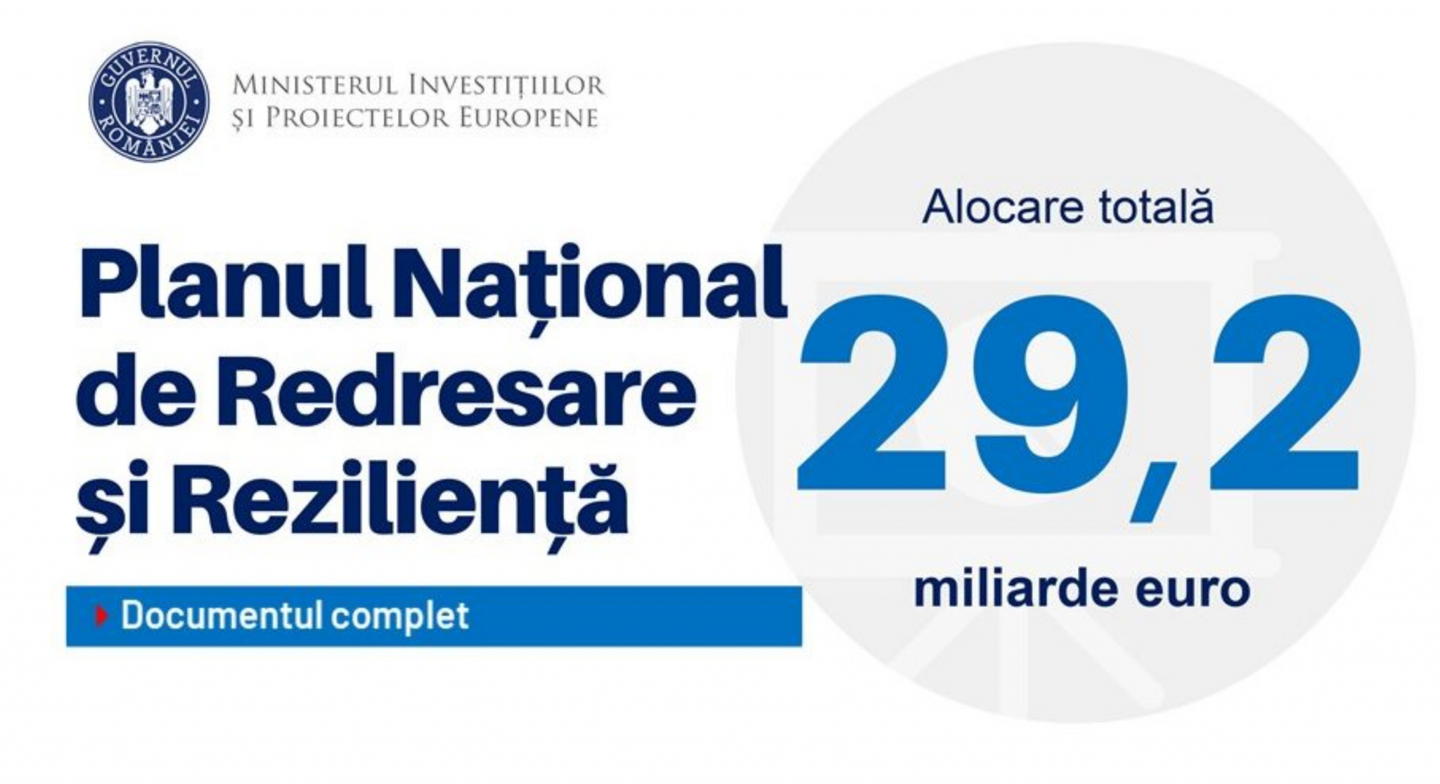 Documentul Planului Național de Redresare și Reziliență a fost publicat în detaliu