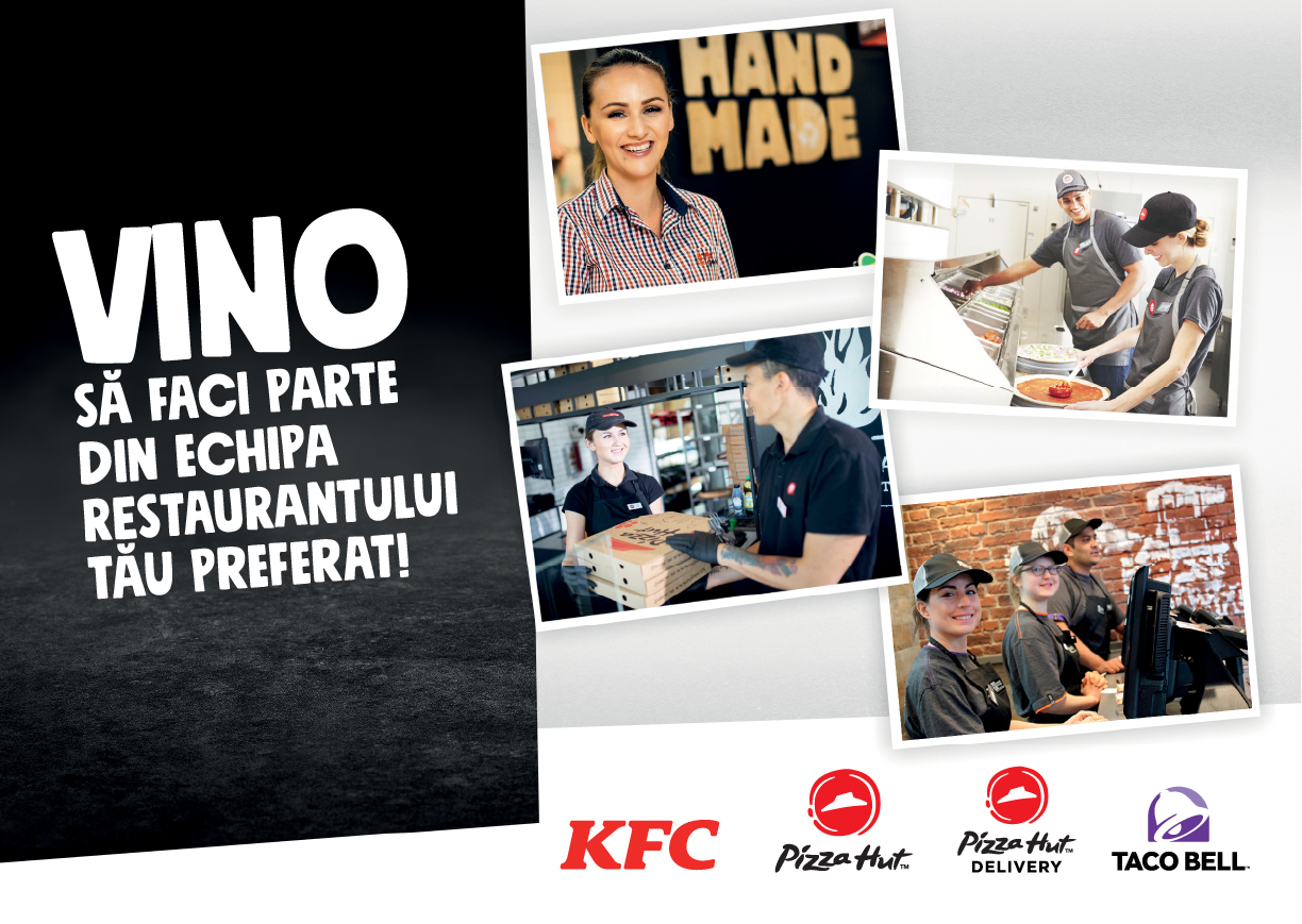 Târguri de joburi față în față organizate de KFC, Pizza Hut și Taco Bell