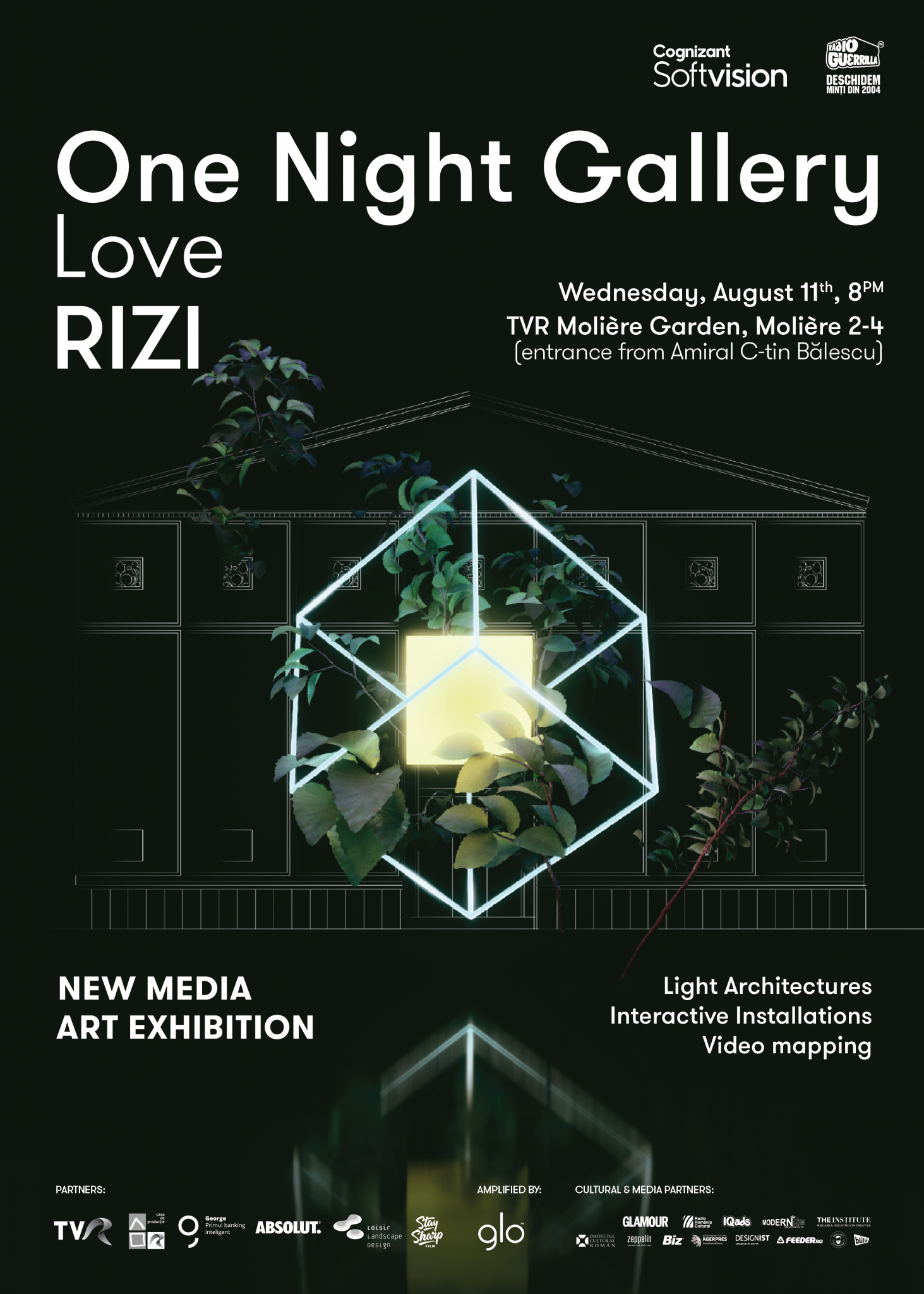 One Night Gallery Rizi deschide publicului Grădina TVR Molière printr-o expoziție de new media art