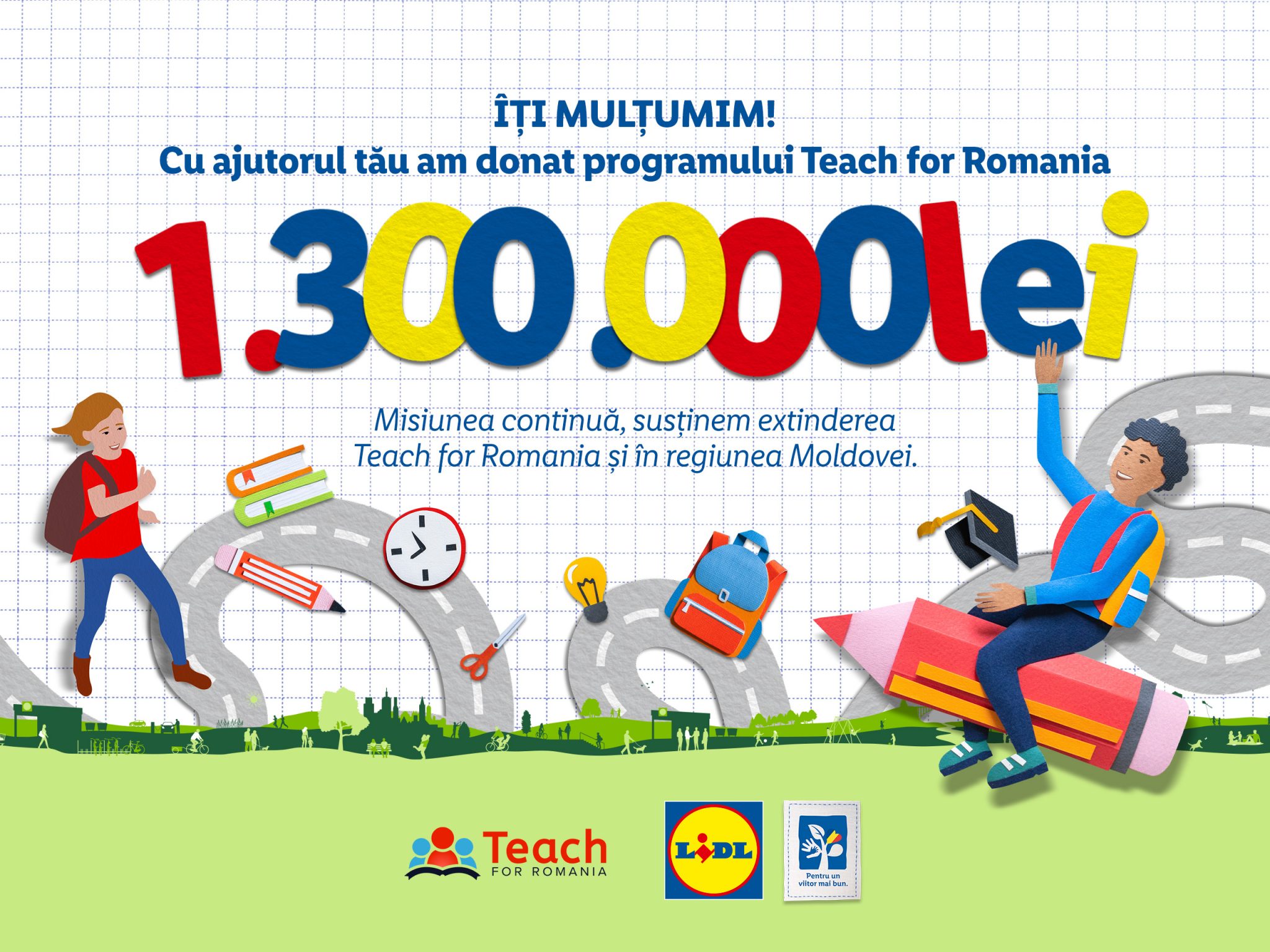 Lidl donează 1.3 milioane de lei în programul Teach for Romania