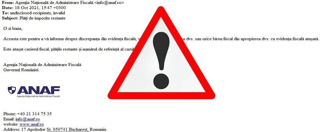 Alerta de la ANAF. Au fost trimise mailuri de phishing în numele Agenției 1 246361287 3053097591676207 8317959729673222254 n