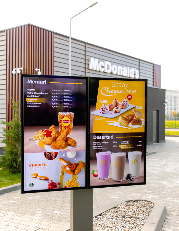 McDonald's a investit peste 9 mil. lei într-un nou restaurant Drive-Thru la Râmnicu Vâlcea 1 McDonalds Ramnicu Valcea panou
