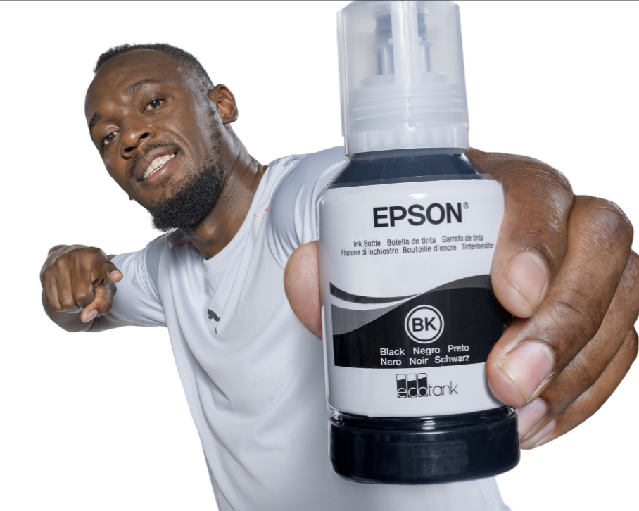 Usain Bolt - noua imagine Epson pentru imprimantele EcoTank