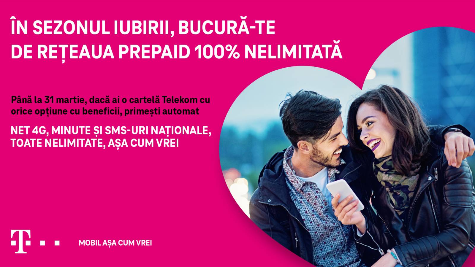 Internet și voce nelimitate la cartela Telekom până pe 31 martie