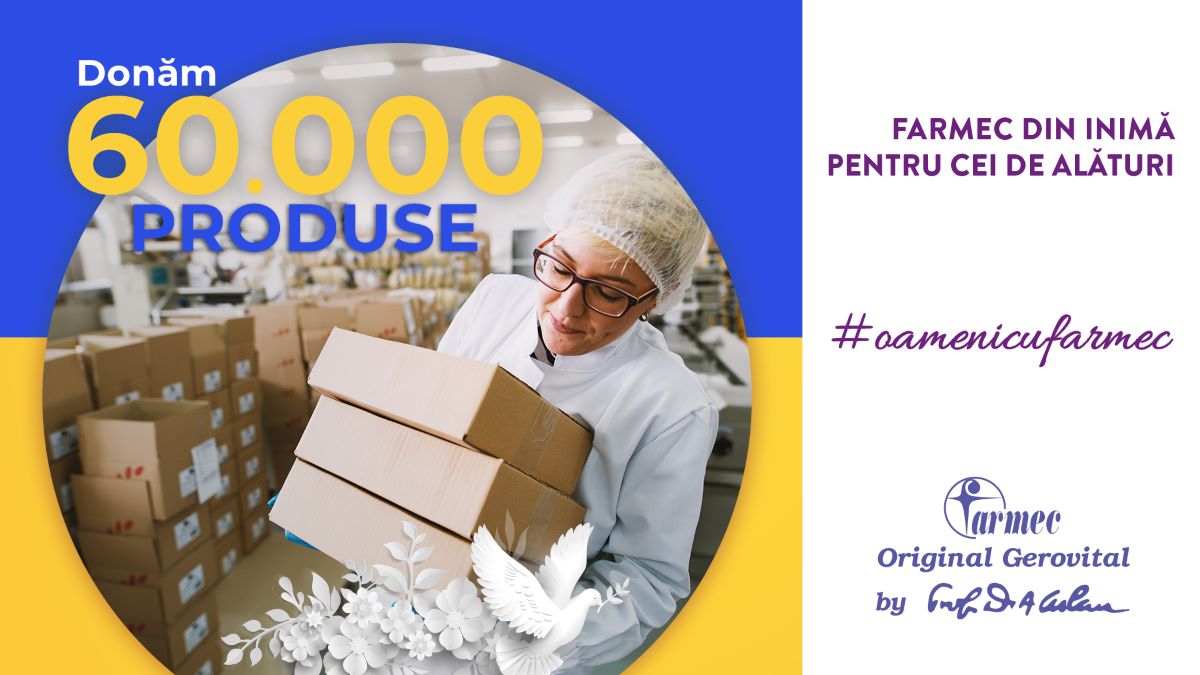 Biz Good News: Farmec donează peste 60.000 de produse de igienă personală refugiaților ucraineni