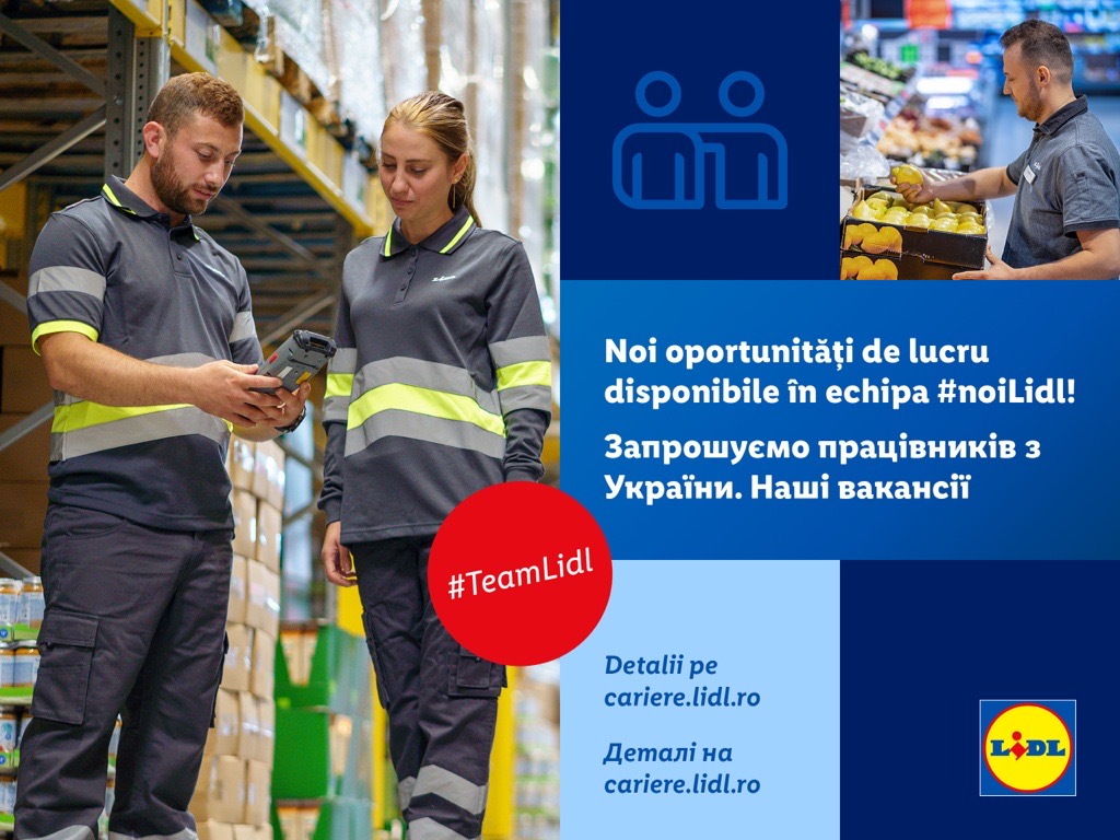 Lidl România oferă locuri de muncă pentru refugiații ucraineni