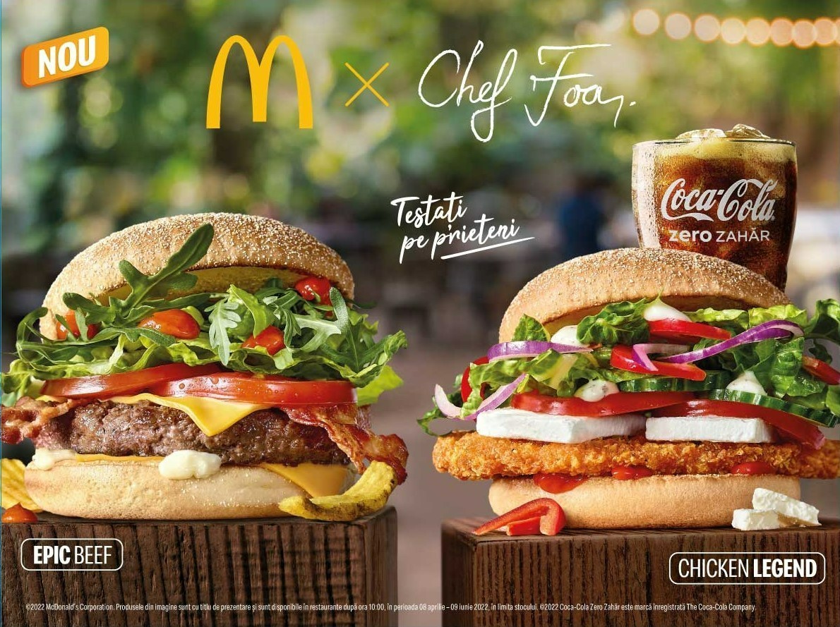 Chef Foa își încântă prietenii cu noii burgeri gourmet de la McDonald’s, într-o campanie DDB România...