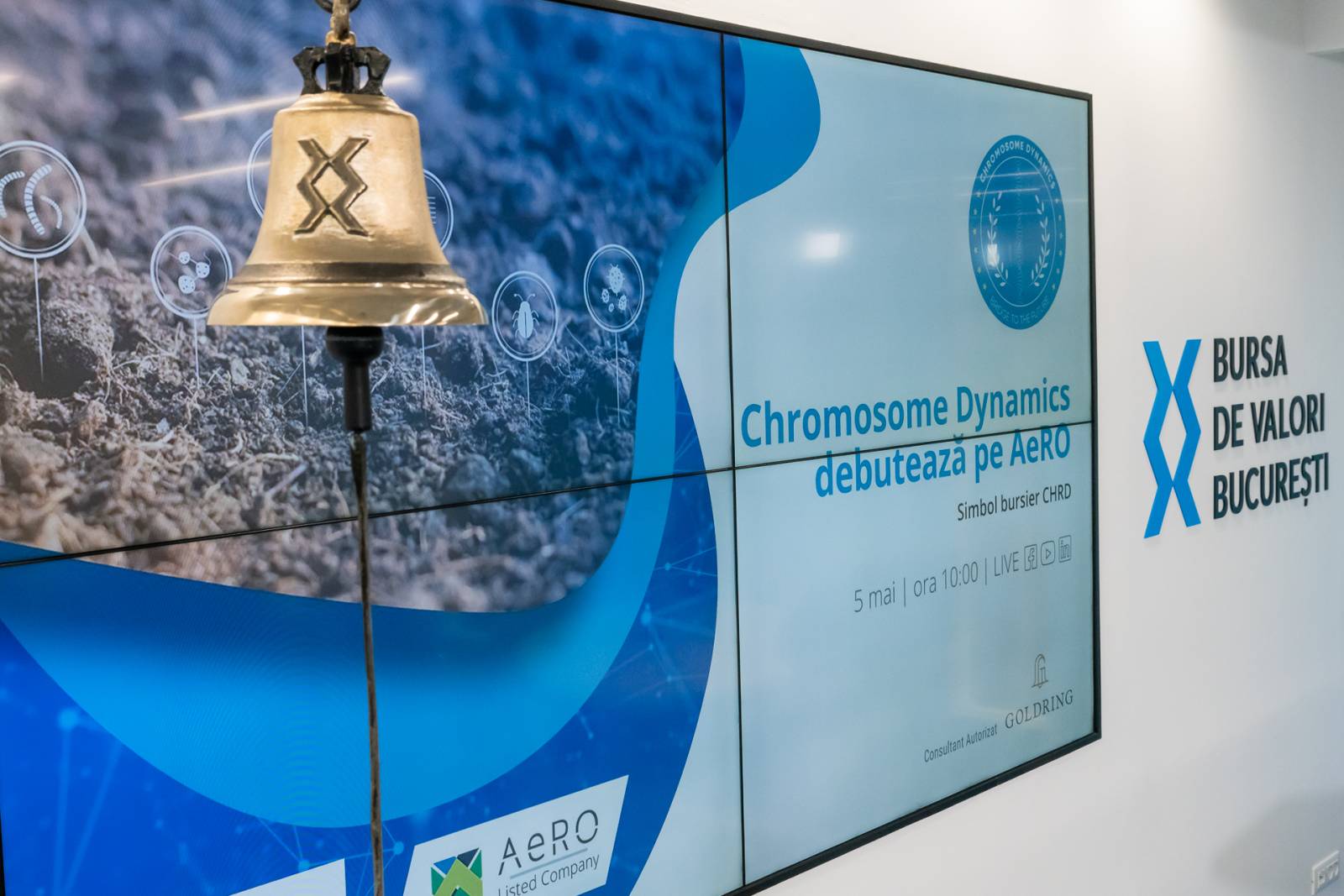Chromosome Dynamics, companie de cercetare și dezvoltare în agribusiness, debutează pe piața AeRO