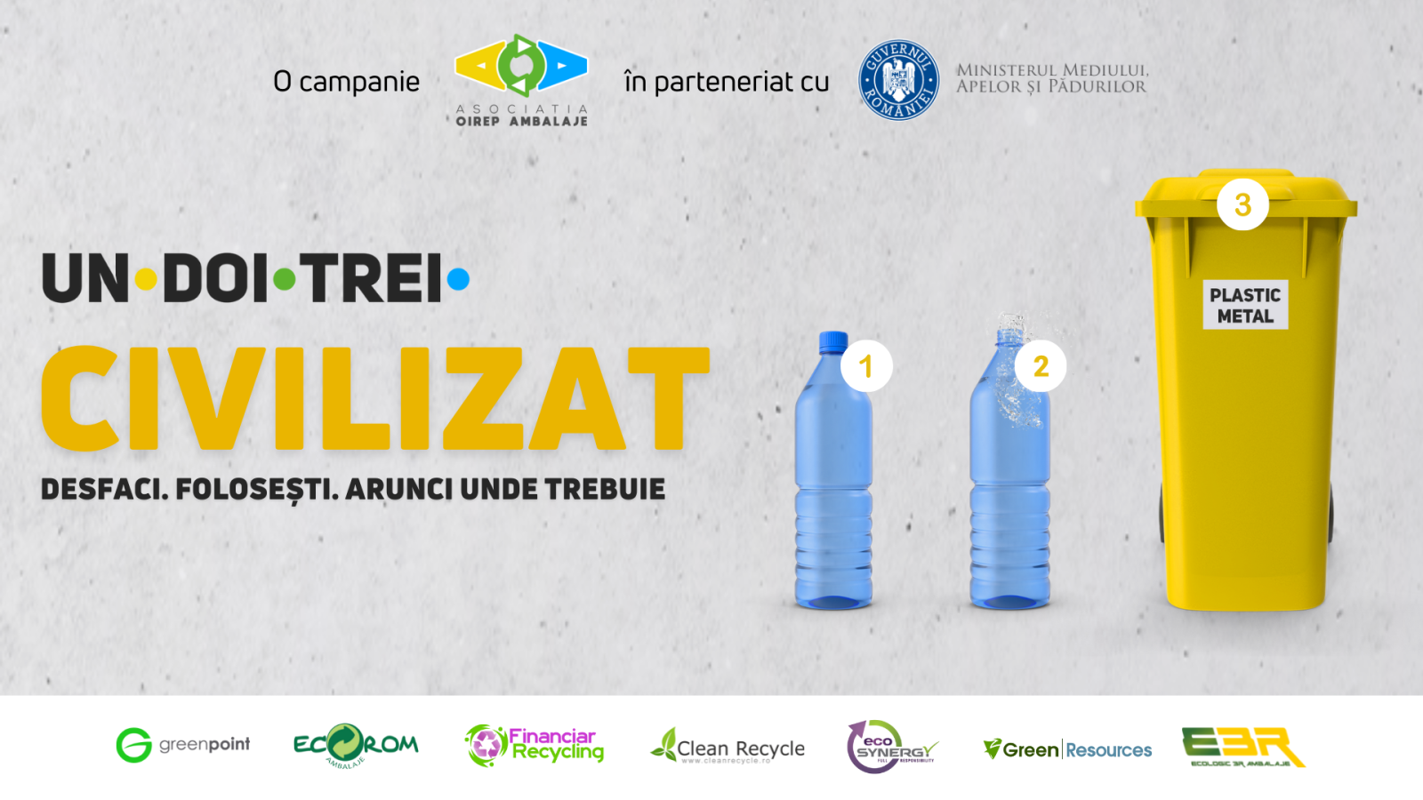 Asociația OIREP Ambalaje, în parteneriat cu Ministerul Mediului, Apelor și Pădurilor, lansează campa...