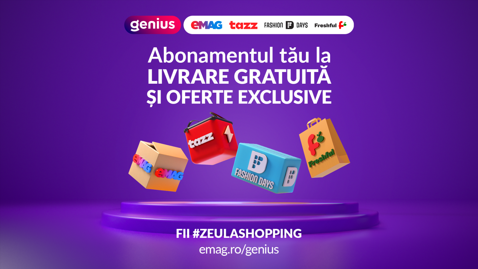 Noi beneficii pentru clienții Genius, pentru serviciile Fashion Days, eMAG, Tazz și Freshful