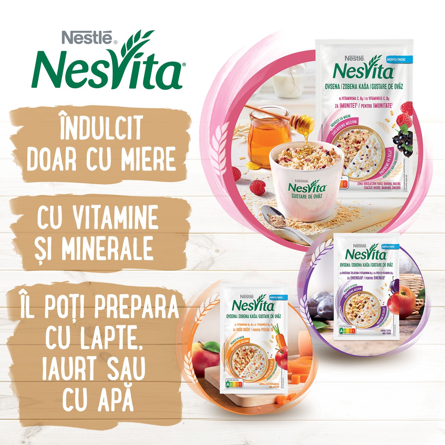 Nestlé lansează pe piața din România brandul NESVITA®, gama de produse care susțin un stil de viață ...