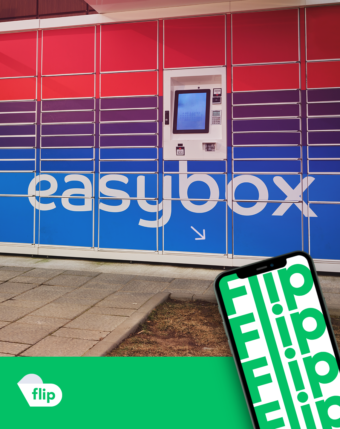 Flip.ro livrează gratuit telefoanele în în easybox-urile Sameday