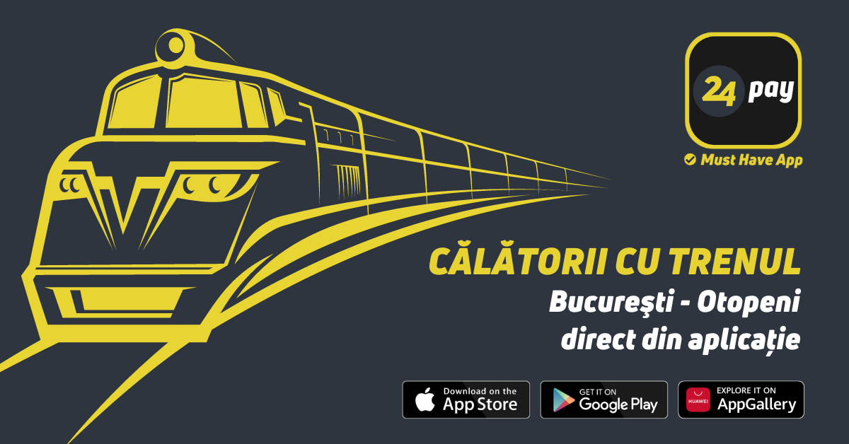 Aplicația 24pay introduce abonamentele pentru transportul STB sau tren din București