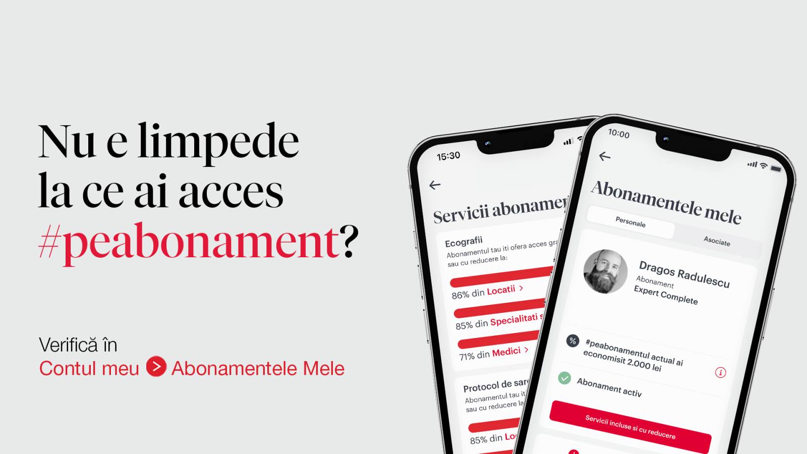 Primul abonament medical care iti arata cat ai economisit