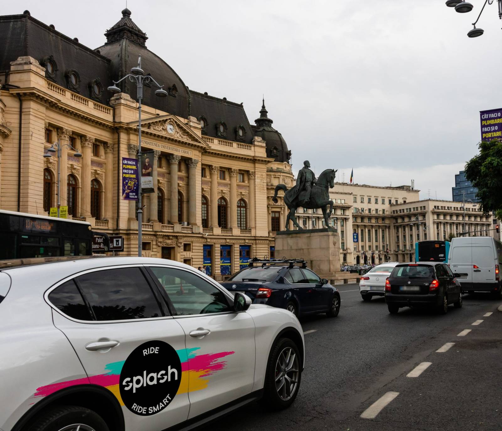 O nouă soluție de ride-hailing în București. Pe lângă trotinete acum sunt și mașini la Splash